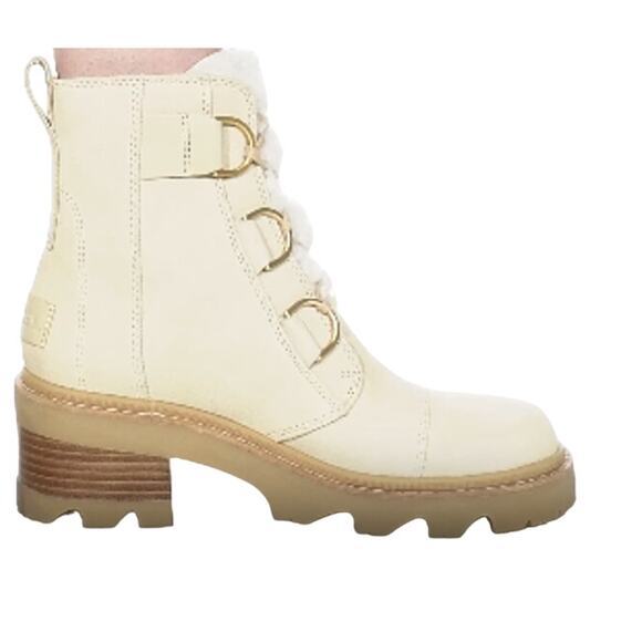Sorel Women's Joan Now Lace Cozy Boots 7.5 Bleached Ceramic  NWT - Picture 1 of 10